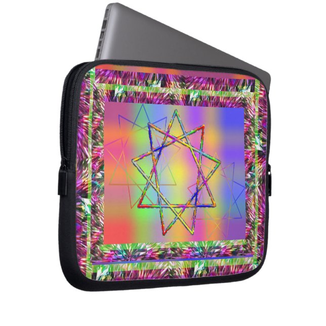 Chakra Nonagram Laptop Fodral (Framsidan Höger)