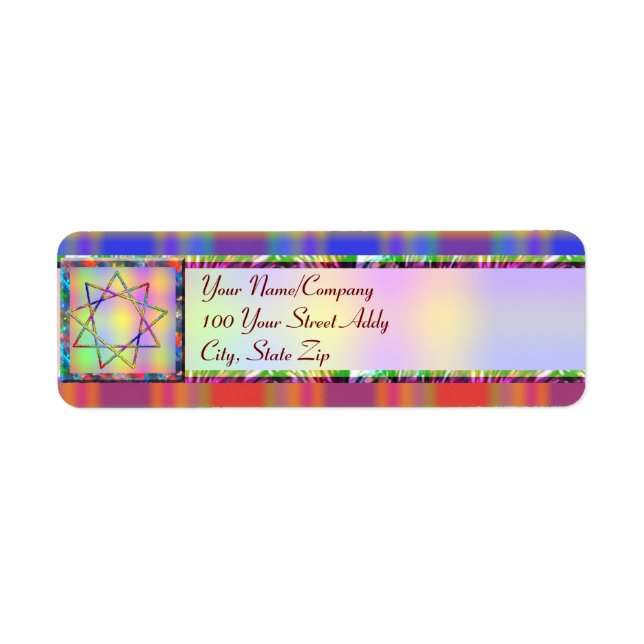 Chakra Nonagram Returadress Etikett (Framsidan)