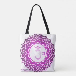Chakra Om Namaste all över utskrivaven toto Tygkasse