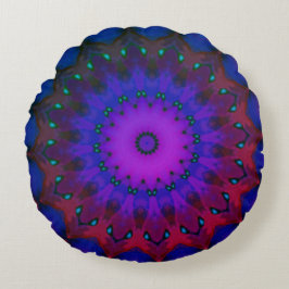 Chakra Reiki Meditation Mandala Pillow Rund Kudde