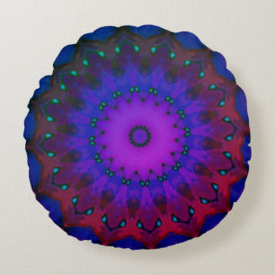 Chakra Reiki Meditation Mandala Pillow Rund Kudde