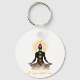 Chakra Silhouette Bordsskylt med Staffli Nyckelring