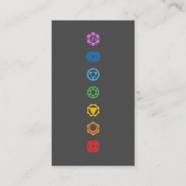 Chakra Symbol-Affärskortet - regnbågsenergi Visitkort