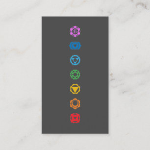 Chakra Symbol-Affärskortet - regnbågsenergi Visitkort