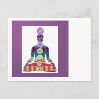 Chakra System Yoga Meditation-brunn som är NVN656 Vykort