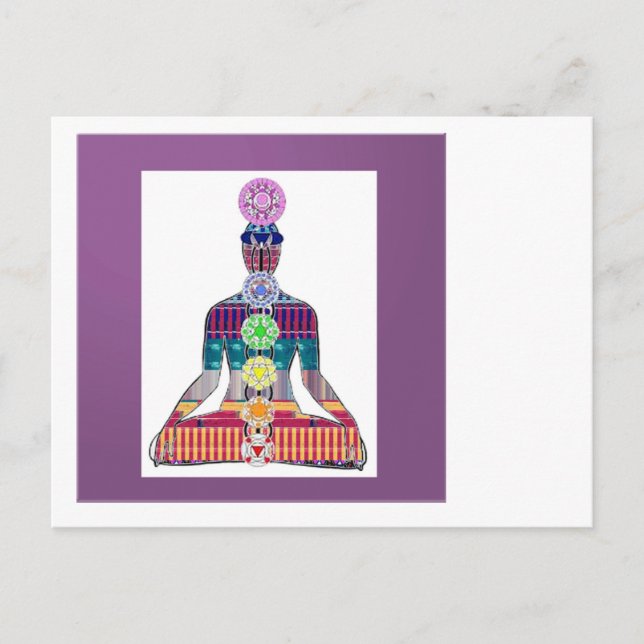 Chakra System Yoga Meditation-brunn som är NVN656 Vykort (Framsida)