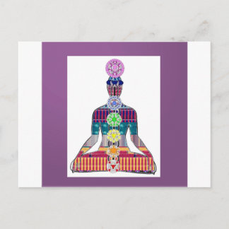 Chakra System Yoga Meditation-brunn som är NVN656 Vykort