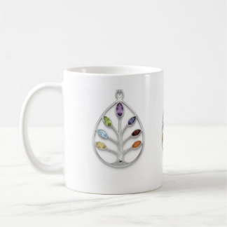 Chakra Träd des Livet Silverhänge Kaffeemugg Kaffemugg