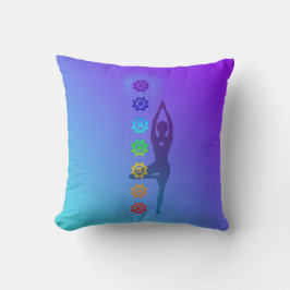 Chakra Träd Pose; Yoga & Meditation Andlig Kudde