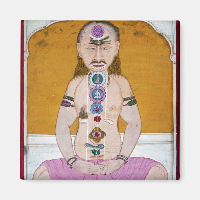 Chakra Yoga Illustration for Meditation Magnet (Framsidan)