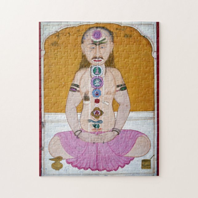 Chakra Yoga Illustration for Meditation Pussel (Vertikal)