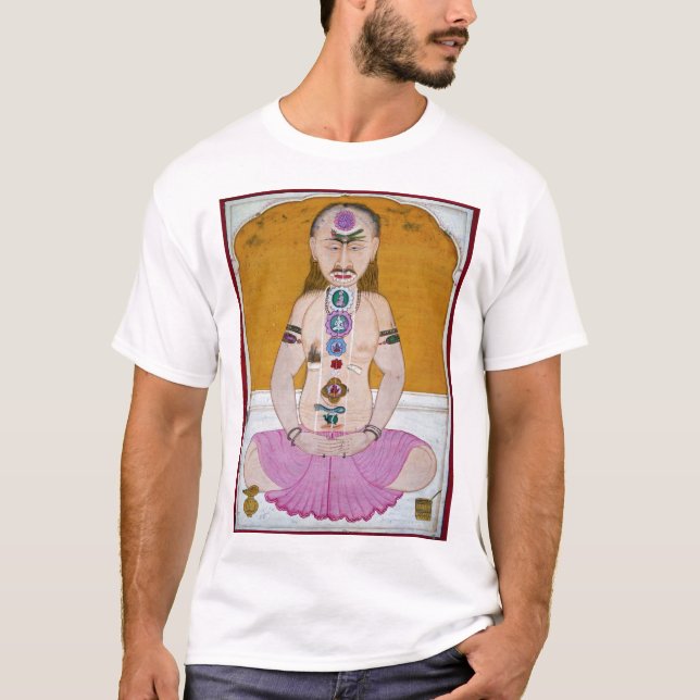 Chakra Yoga Illustration for Meditation T Shirt (Framsida)