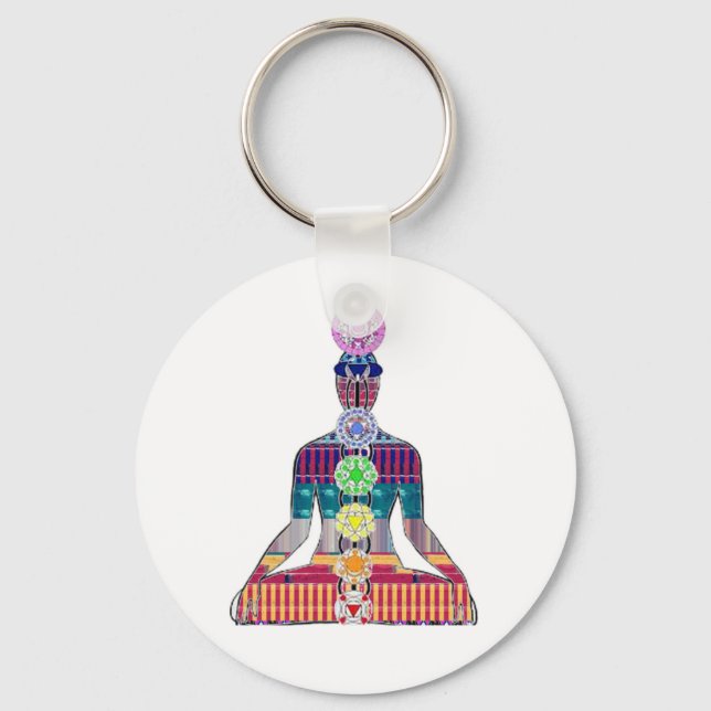 CHAKRA Yoga Meditation Andlig Healing Kundalini Nyckelring (Framsida)