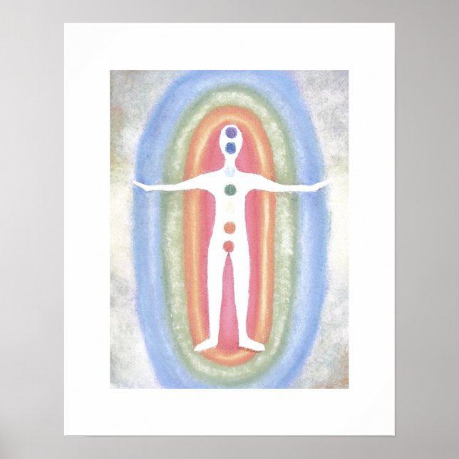 Chakra Yoga Subtle Energy Body Healing Reiki Poster (Framsidan)