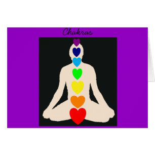 Chakra Yogalotusblommar placerar gåvor Hälsningskort