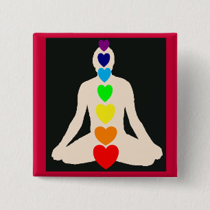 Chakra Yogalotusblommar placerar gåvor Knapp