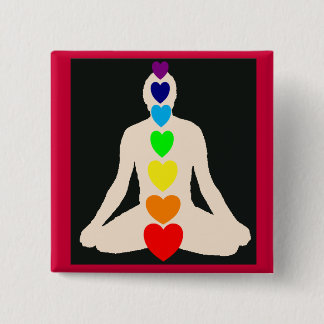 Chakra Yogalotusblommar placerar gåvor Knapp