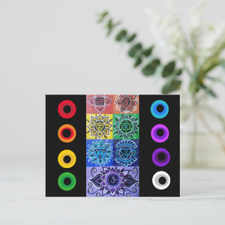Chakras 7-vykort vykort