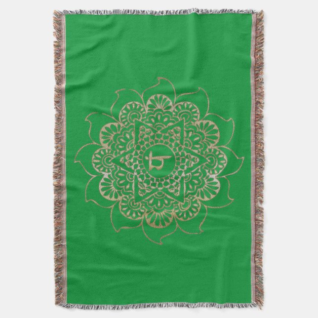Chakras Anahata - Blanket Filt (Framsidan Vertikal)