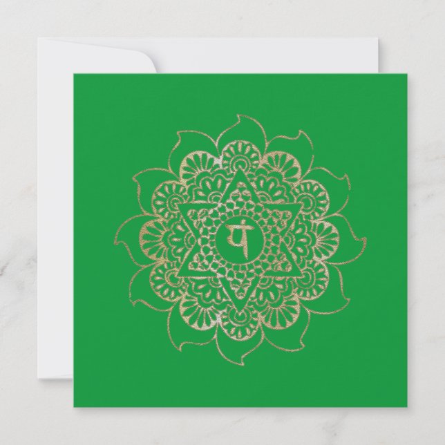 Chakras Anahata - hälsningskort Inbjudningar (Framsida)