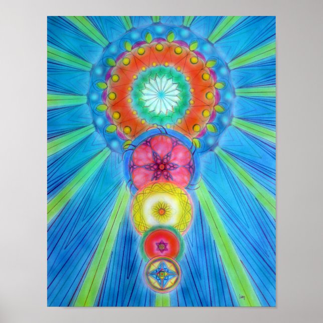 Chakras Ascending Poster (Framsidan)