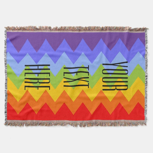 Chakras Färg II + din text Filt (Framsidan)