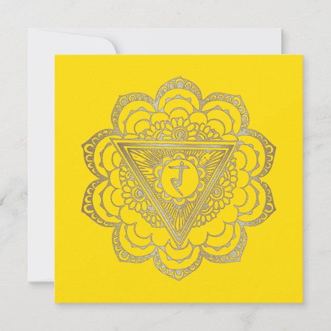 Chakras Manipura - hälsningskort Inbjudningar (Framsida)