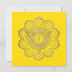 Chakras Manipura - hälsningskort Inbjudningar