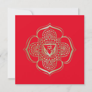 Chakras Muladhara - hälsningskort Inbjudningar