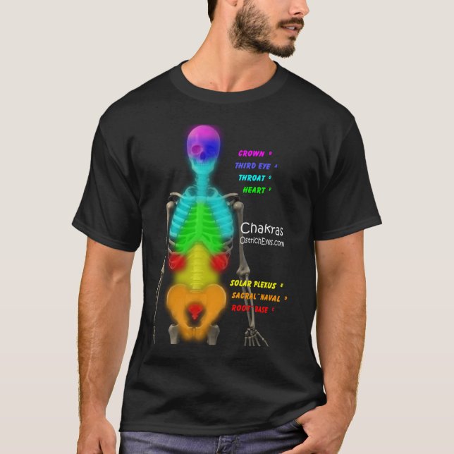 Chakras skelett t-shirt (Framsida)