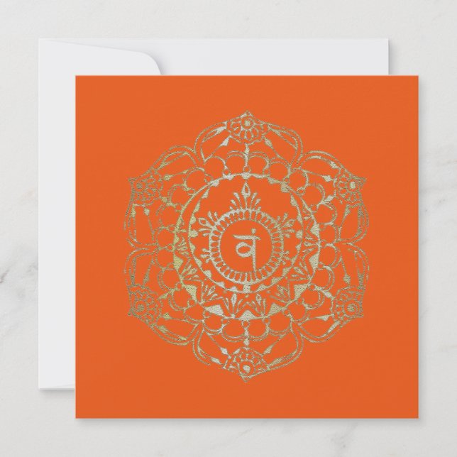 Chakras Svadhistana - hälsningskort Inbjudningar (Framsida)