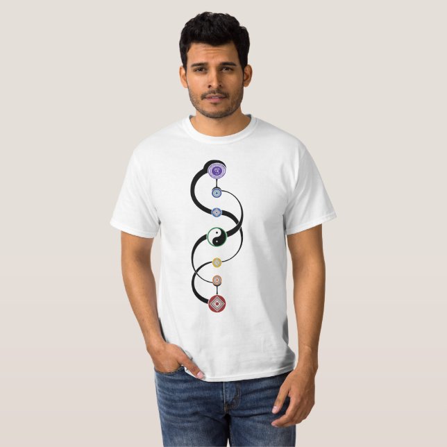 Chakras T-tröja Tee Shirt (Hel framsida)