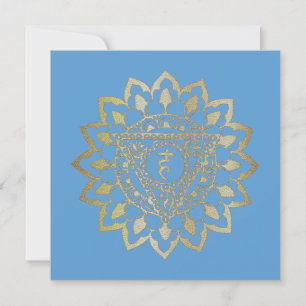 Chakras Vishudda - hälsningskort Inbjudningar