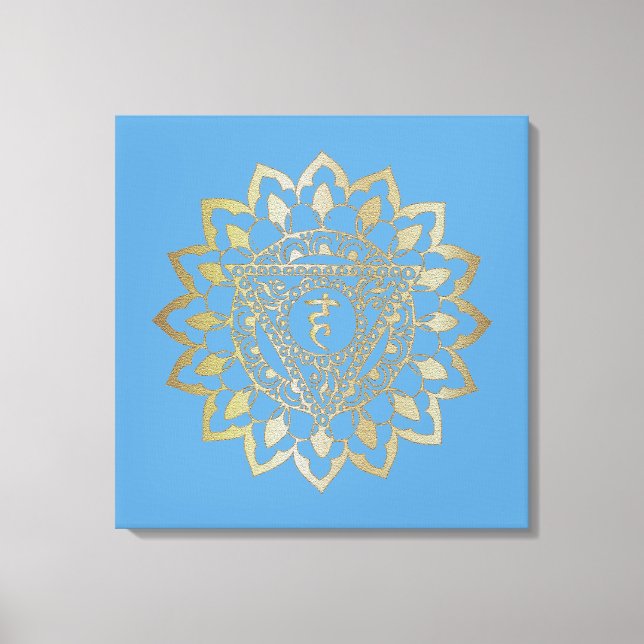 Chakras Vishudda - Wrapped Canvas (Framsida)
