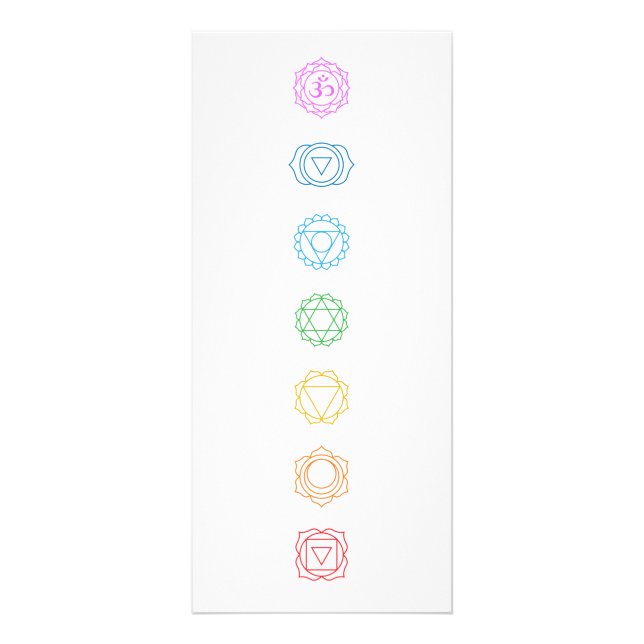 Chakras Yoga Studio Pris List-rackkort Reklamkort (Framsidan)