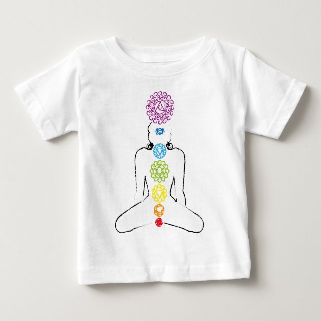 Chakras yogafärg 01 t-shirt (Framsida)