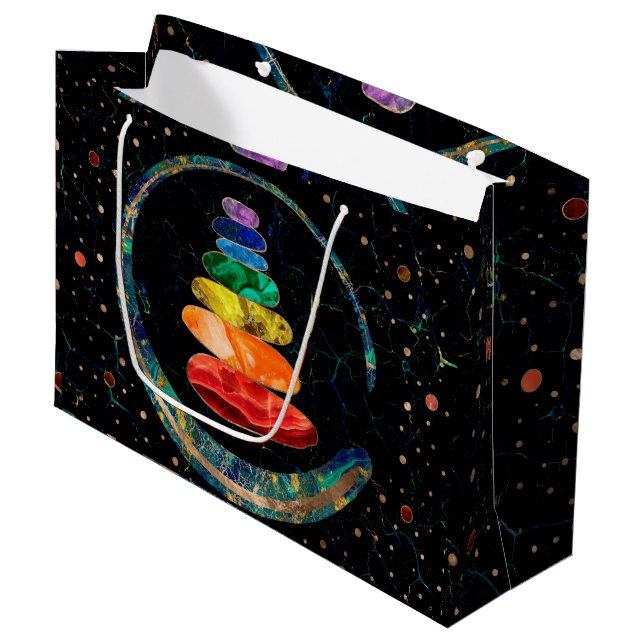 Chakras Zen Stones och Enso circle (Framsidan Vinklad)