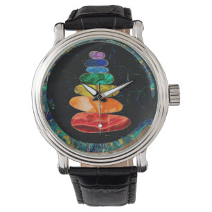 Chakras Zen Stones och Enso circle Armbandsur
