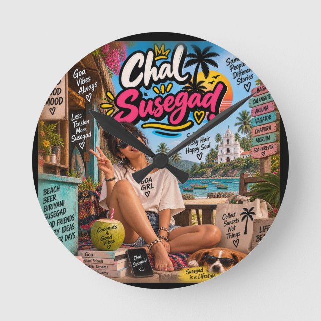 Chal Susegad! — Susegad is a Lifestyle Rund Klocka (Framsida)