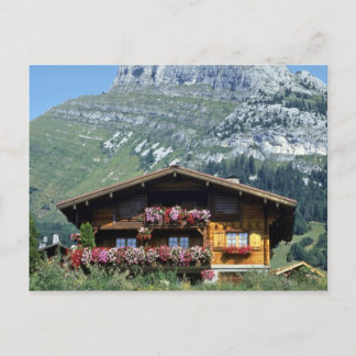 Chalet ovanför Le Grand Bornand, Fransk Alpernor, Vykort
