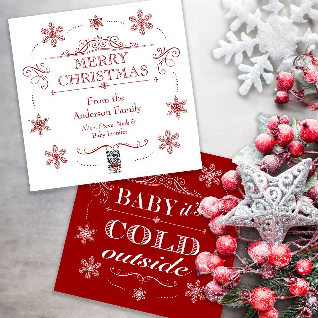 Chalet Winter Julfest eller Après-ski Cocktails Julkort (Skapare uppladdad)