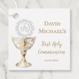 Chalice Host First Holy Communion Gåvor Etiketter