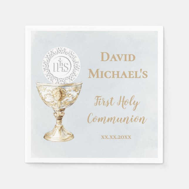 Chalice Host First Holy Communion Pappersservett (Framsidan)