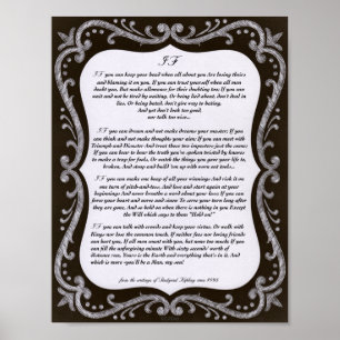 Chalk Art IF-citat av Rudyard Kipling 1895 Poster