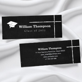 Chalk Black and White Studenten Namn Card
