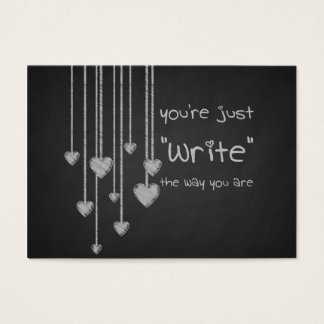 Chalk Board Heart School Kids Valentineser i Bulga Visitkort