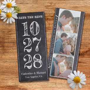 Chalk Board Modern Trendig 3Photo Spara Datumet