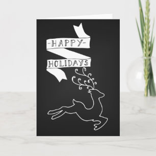 Chalk Board Reindeer Helgkort