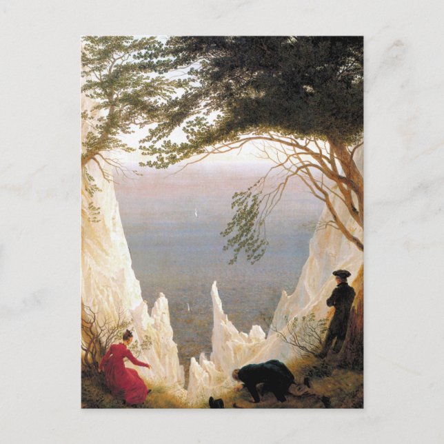 Chalk Cliffs on Rugen av Caspar David Friedrich Po Vykort (Framsida)