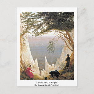 Chalk Cliffs on Rugen by Caspar David Friedrich Vykort